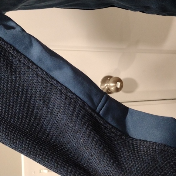 Spyder men's navy blue zip pullover with orange detailing. Medium - Picture 7 of 9